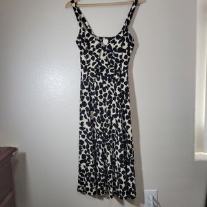 H&M Print Sleeveless Midi Dress